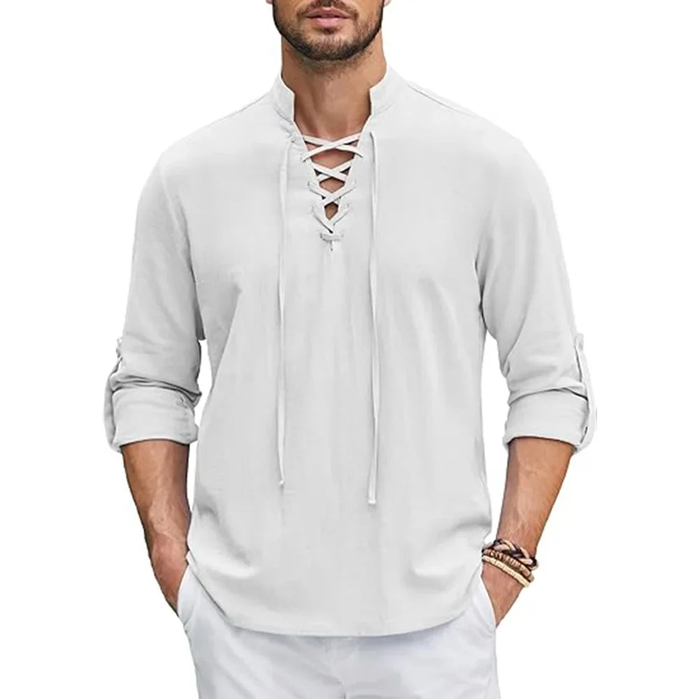 Camisa de Linho Masculina Lagunas